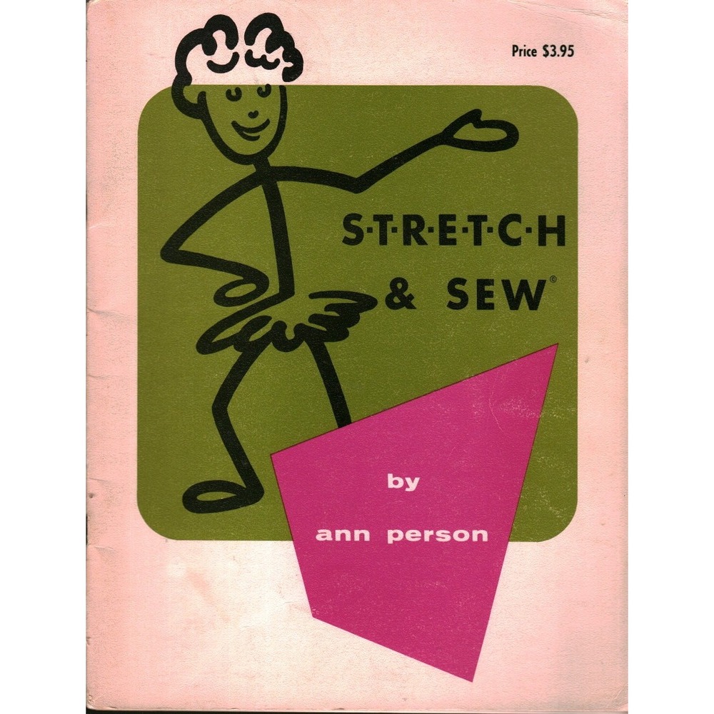 Vintage Stretch & Sew by Ann Person Sewing Instruction Booklet Pink Green Retro